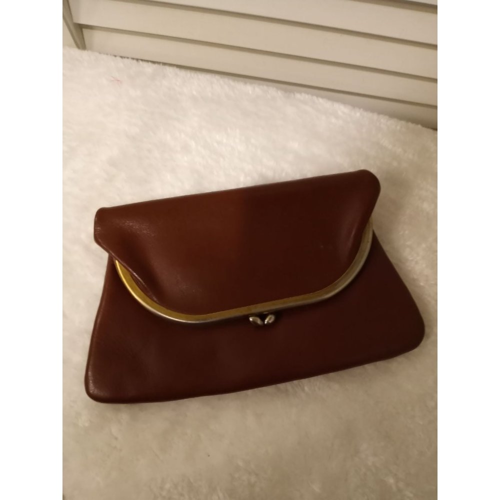 Vintage leather clutch purse